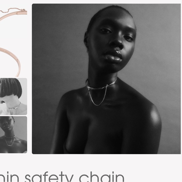 Eddie Borgo Rose Gold Thin Safety Choker - Picture 8 of 9